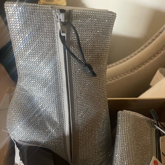 Zara Sparkly High Heel Ankle Boots - Picture 11 of 11